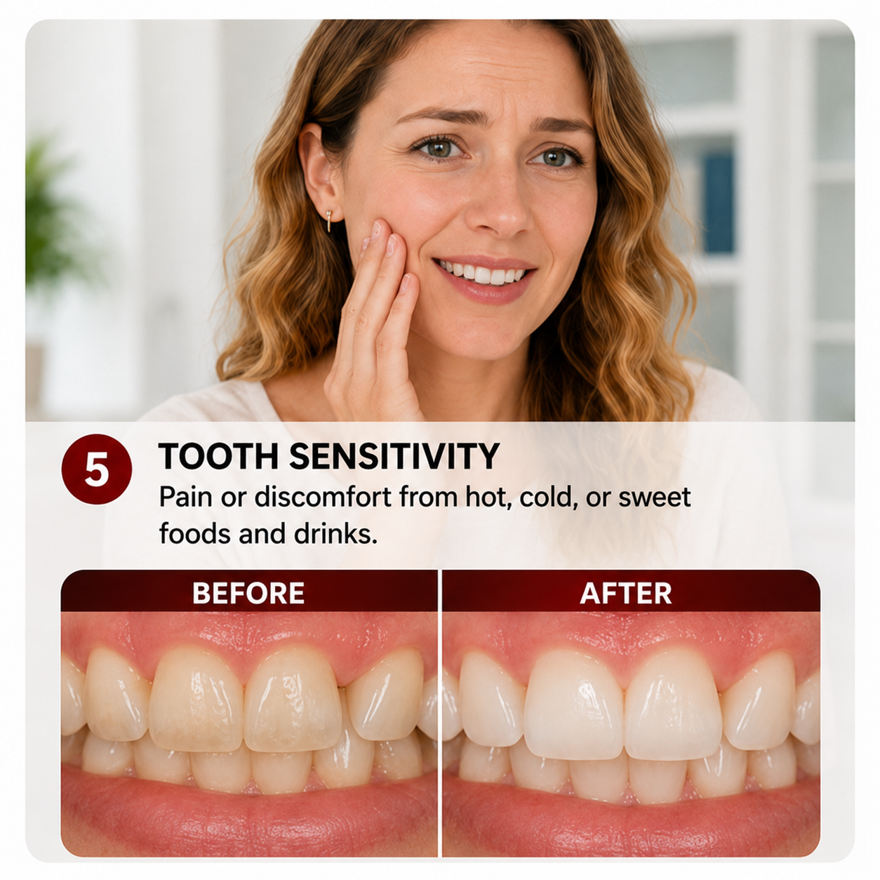Illustrative comparison related to sensitive teeth
