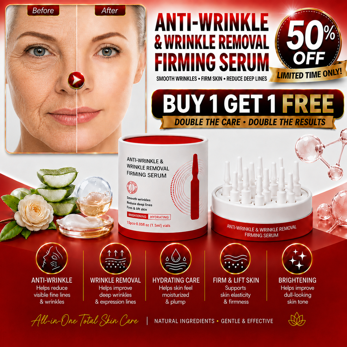 🔥Last Day-Buy 1 Get 1 Free🔥Anti-Aging & Wrinkle-Firming Essence