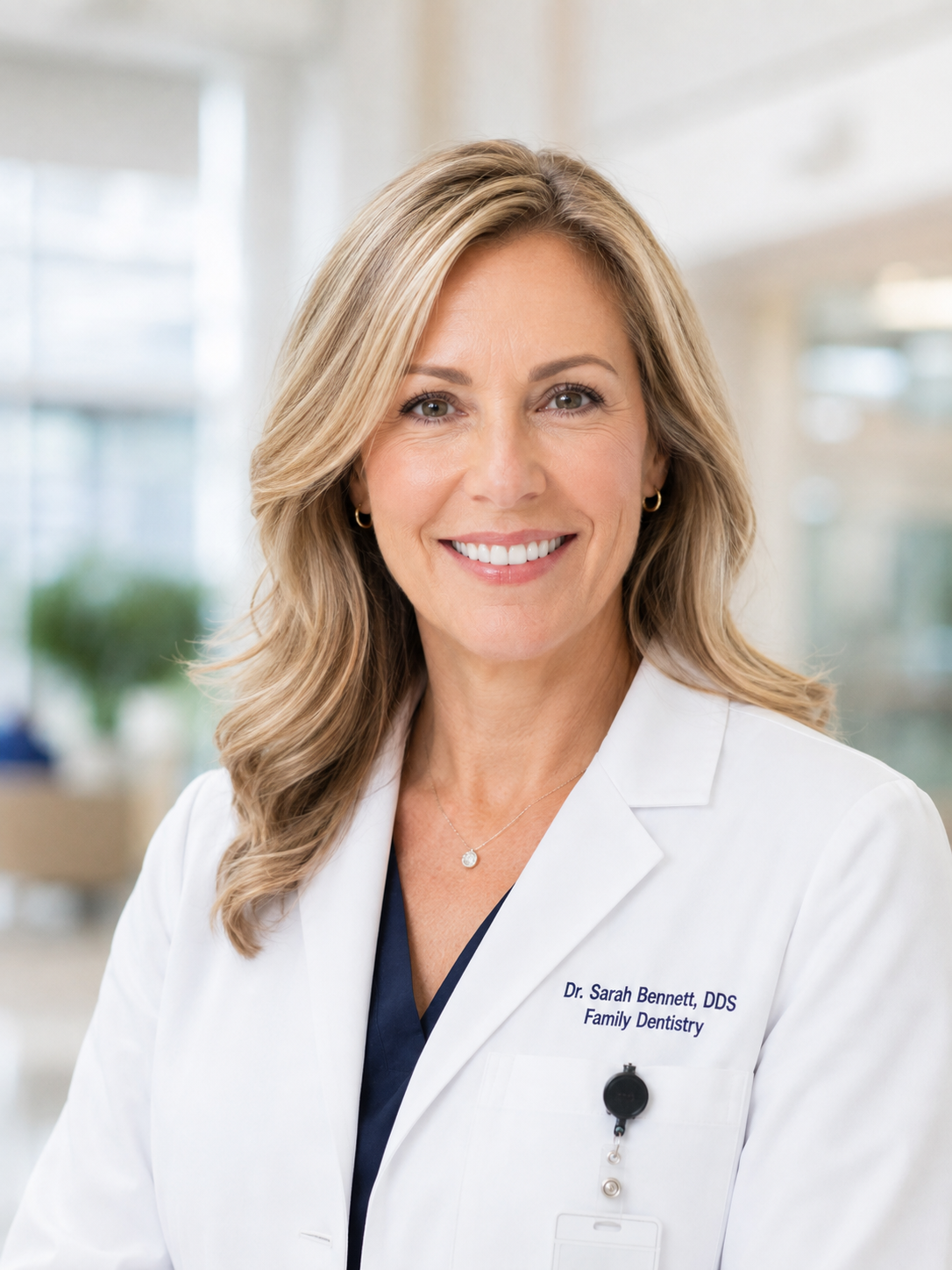 Dental professional representing family oral care